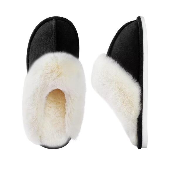 ZriEy Women's Suede Comfy Slippers: Memory Foam, Fluffy, Non-Slip, SZ 9-10 - Picture 5 of 5